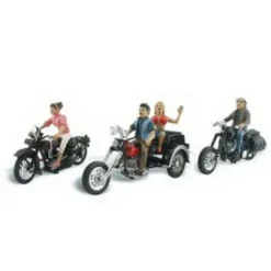 Woodland Scenics AS5549 HO AutoScenes Born to Ride (Pack of 7) - Model Train Junction: Quality Parts and Art Supplies