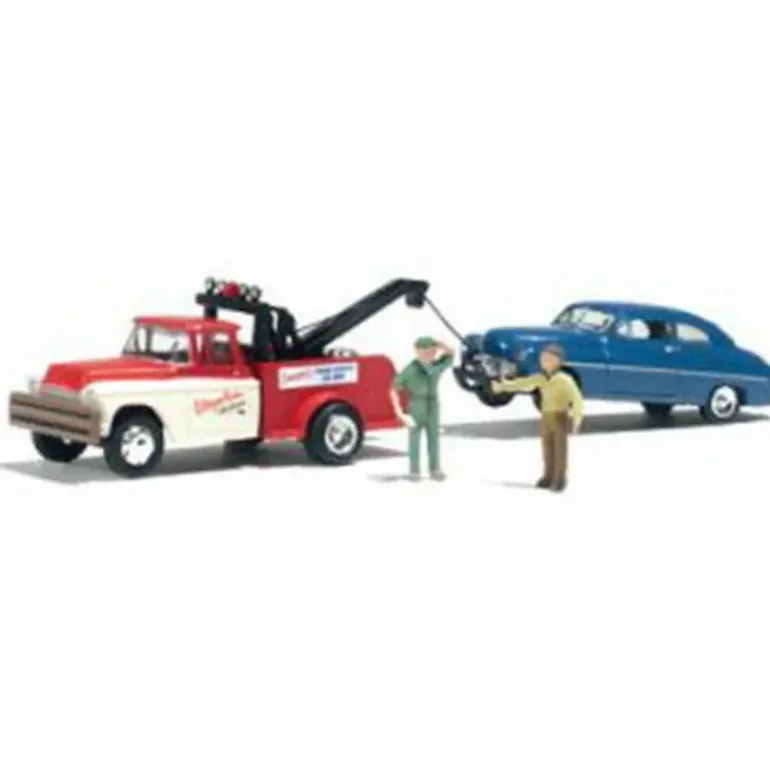Woodland Scenics AS5324 N AutoScenes Wayne Recker's Tow Service (Pack of 4) - Model Train Junction: Quality Parts and Art Supplies