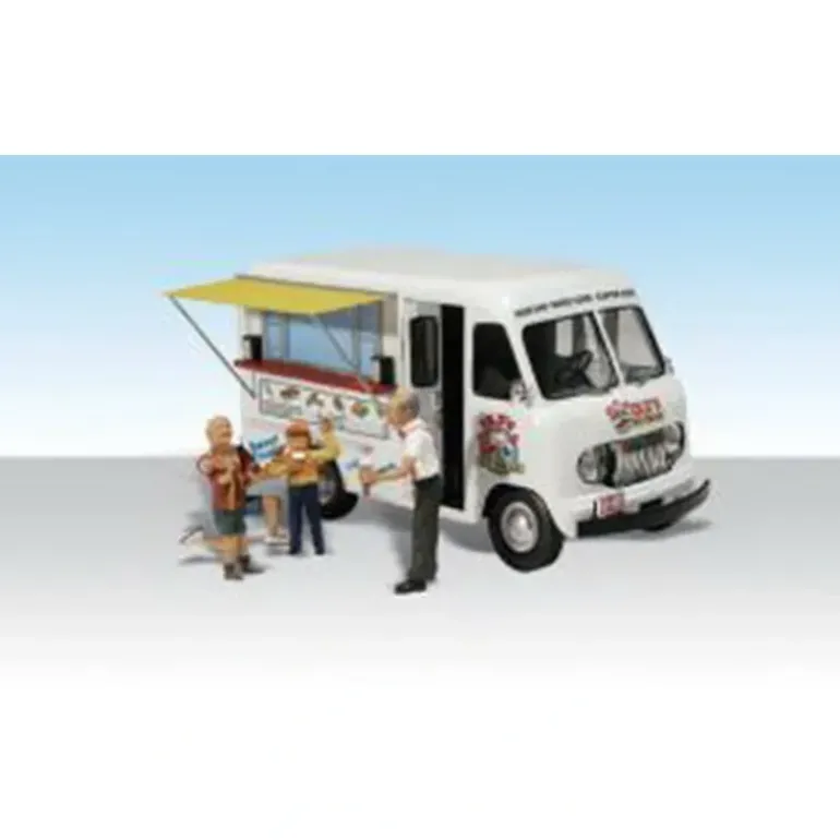 Woodland Scenics AS5338 N AutoScenes Ike''s Ice Cream Truck (Pack of 4) - Model Train Junction: Quality Parts and Art Supplies