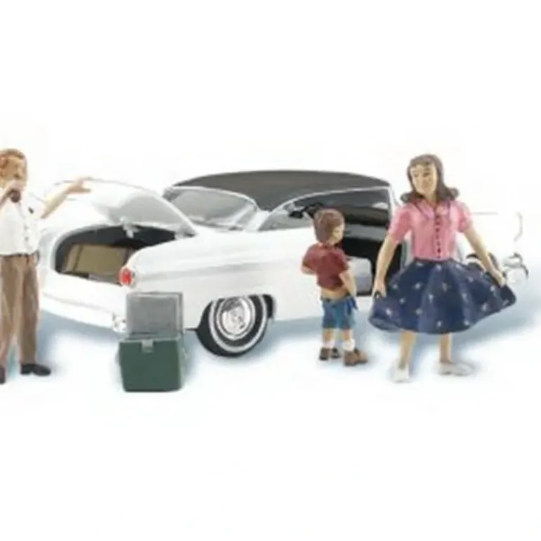 Woodland Scenics AS5342 N AutoScenes Pit Stop (Pack of 5) - Model Train Junction: Quality Parts and Art Supplies