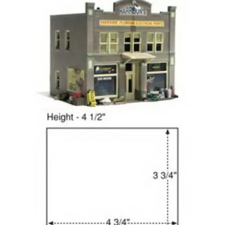Woodland Scenics BR5022 HO Built-&-Ready Harrison's Hardware Building - Model Train Junction: Quality Parts and Art Supplies