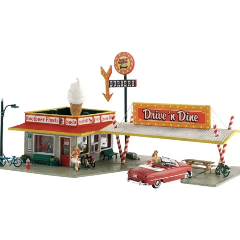 Woodland Scenics BR4929 N Built-&-Ready Drive 'n Dine Building - Model Train Junction: Quality Parts and Art Supplies
