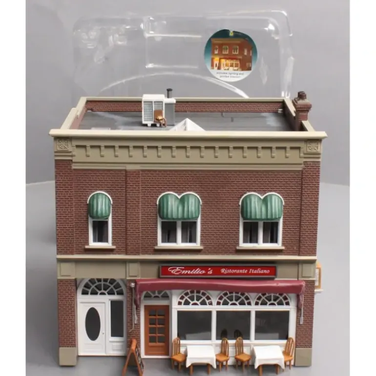 Woodland Scenics BR5855 O Built-&-Ready Emilio's Italian Restaurant Building LN/Box - Model Train Junction: Quality Parts and Art Supplies
