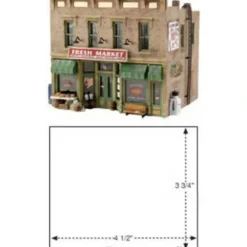 Woodland Scenics PF5180 HO Fresh Market Pre-Fab Building Kit - Model Train Junction: Quality Parts and Art Supplies