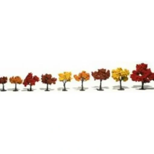 Woodland Scenics TR1540 N/HO/O 1.25" - 3" Fall Mix Realistic Trees (Pack of 9) - Model Train Junction: Quality Parts and Art Supplies