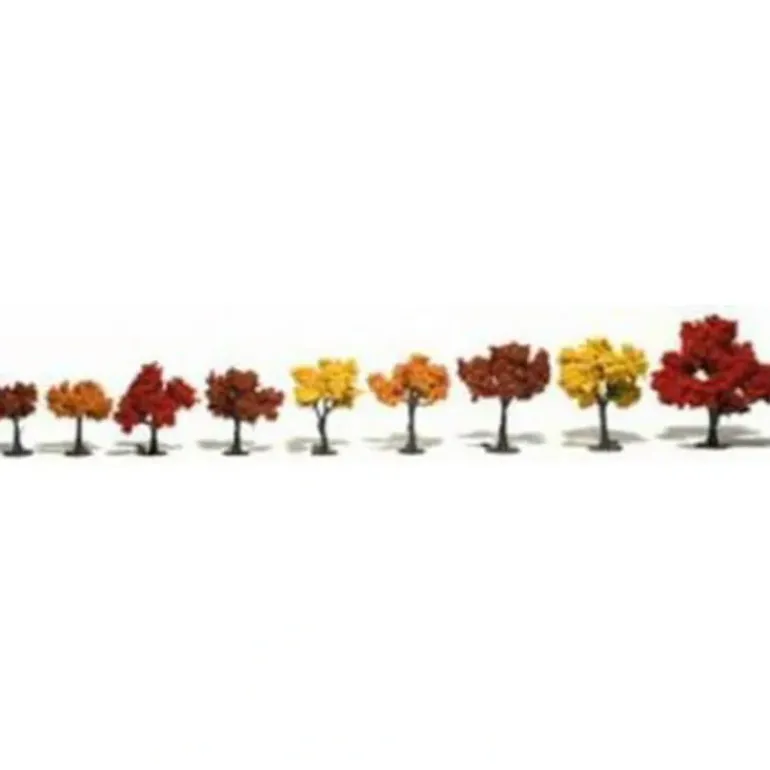 Woodland Scenics TR1540 N/HO/O 1.25" - 3" Fall Mix Realistic Trees (Pack of 9) - Model Train Junction: Quality Parts and Art Supplies