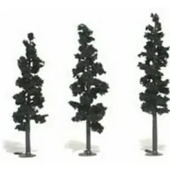 Woodland Scenics TR1562 6" - 7" Conifer Green Realistic Trees (Pack of 3) - Model Train Junction: Quality Parts and Art Supplies