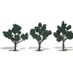 Woodland Scenics TR1511 4" - 5" Dark Green Realistic Trees (Pack of 3) - Model Train Junction: Quality Parts and Art Supplies