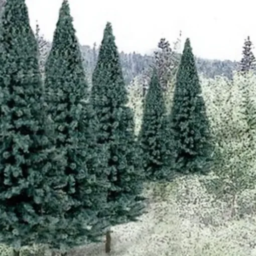 Woodland Scenics TR1587 2" - 4" Blue Spruce Ready Made Trees (Pack of 18) - Model Train Junction: Quality Parts and Art Supplies