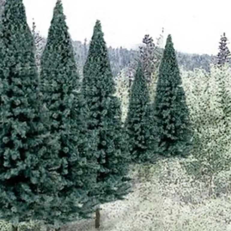 Woodland Scenics TR1587 2" - 4" Blue Spruce Ready Made Trees (Pack of 18) - Model Train Junction: Quality Parts and Art Supplies