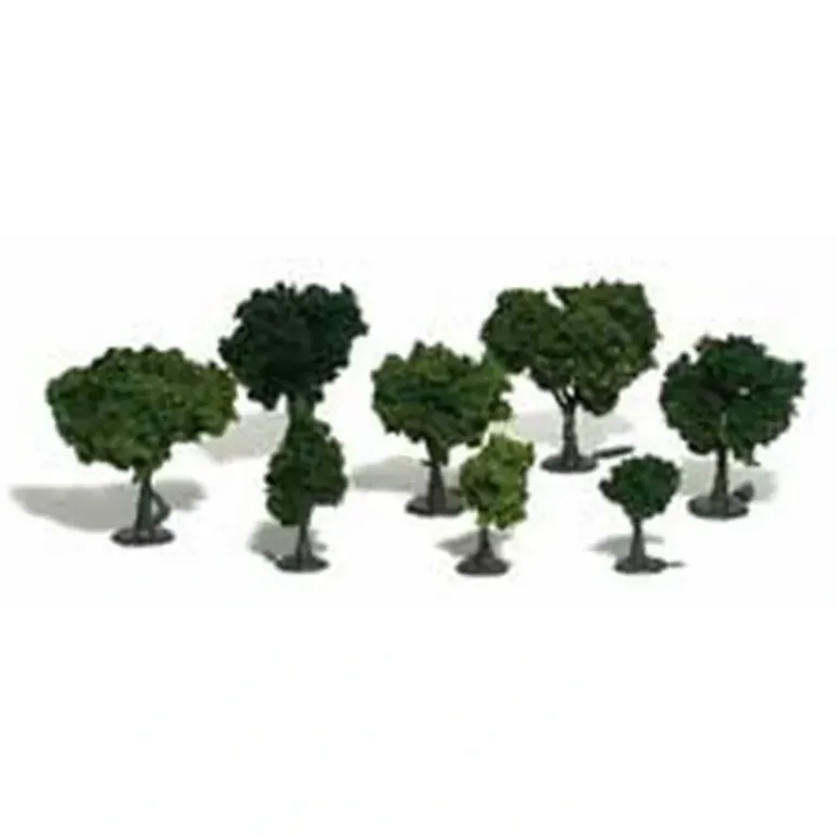 Woodland Scenics TR1070 3/4-2" Green Decid Val Pack Realistic Trees (Pack of 38) - Model Train Junction: Quality Parts and Art Supplies